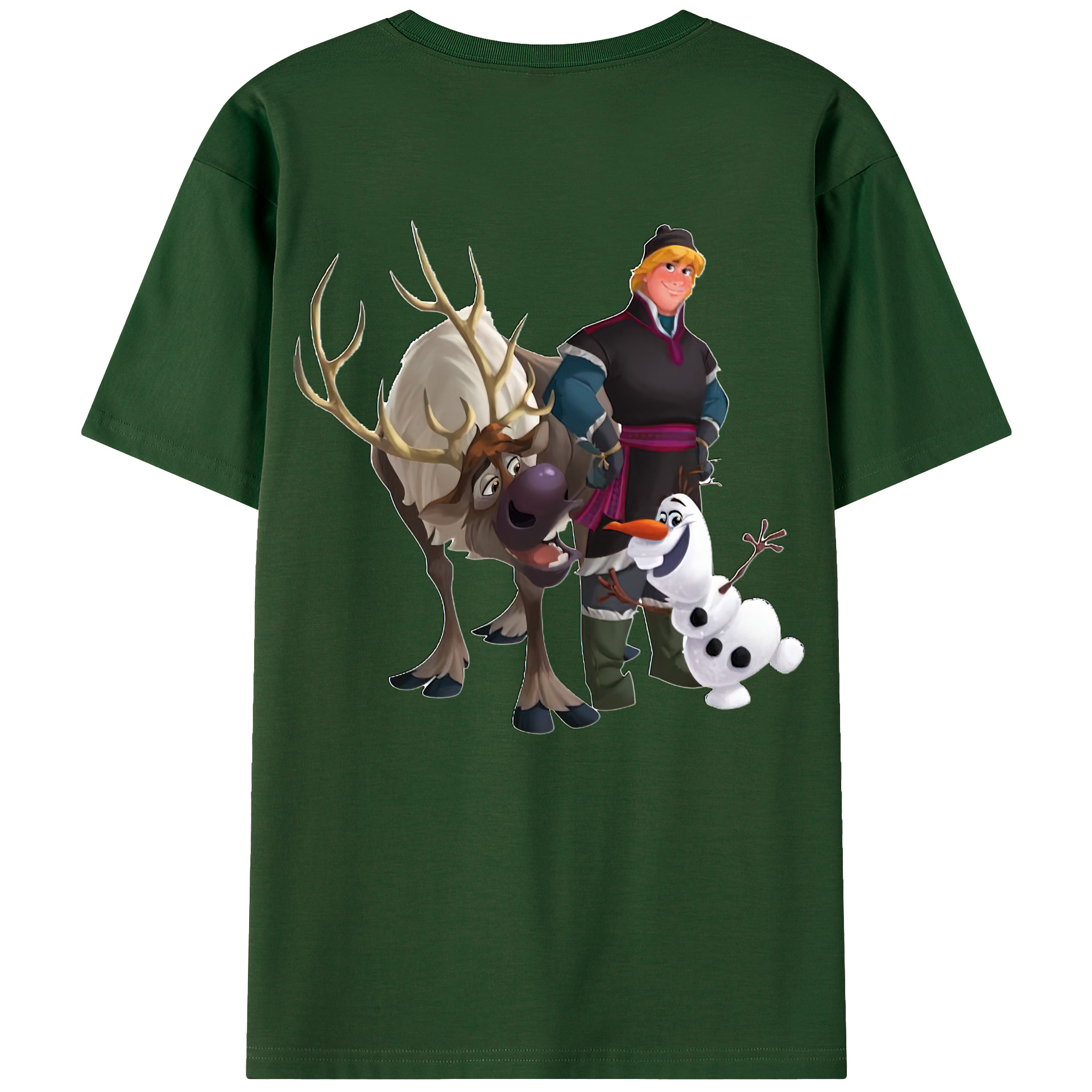 （画像用） アナと雪の女王 アンナ エルサ Frozen Anna Elsa 綿100％半袖Tシャツ（背面プリント）